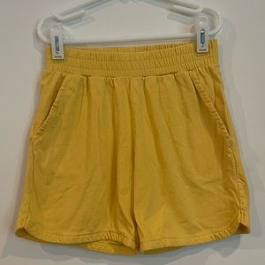Kids yellow casual shorts.